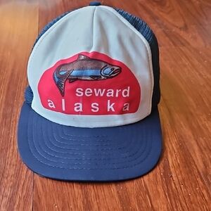 Vintage Seward Alaska Salmon Trucker Hat - Retro Mesh Snapback